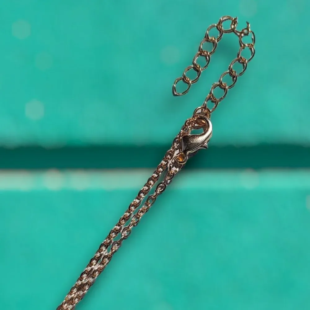 Silver fashion  triangle drop necklace